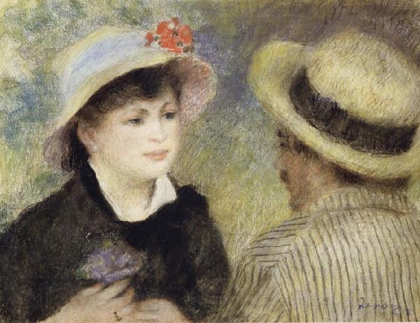 Pierre Renoir Boating Couple (Aline Charigot and Renoir) Norge oil painting art